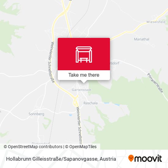 Hollabrunn Gilleisstraße / Sapanovgasse map