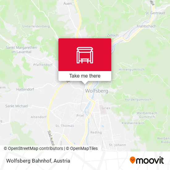 Wolfsberg Bahnhof map
