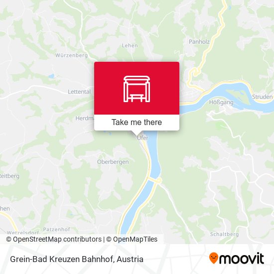 Grein-Bad Kreuzen Bahnhof map