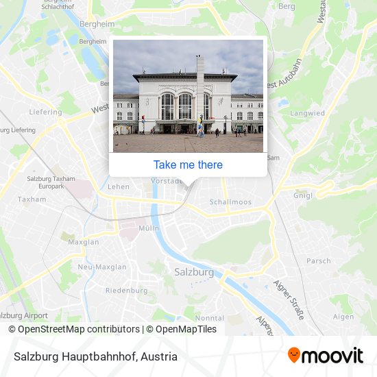 Salzburg Hauptbahnhof map