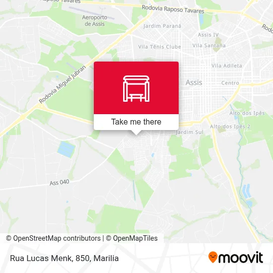 Rua Lucas Menk, 850 map