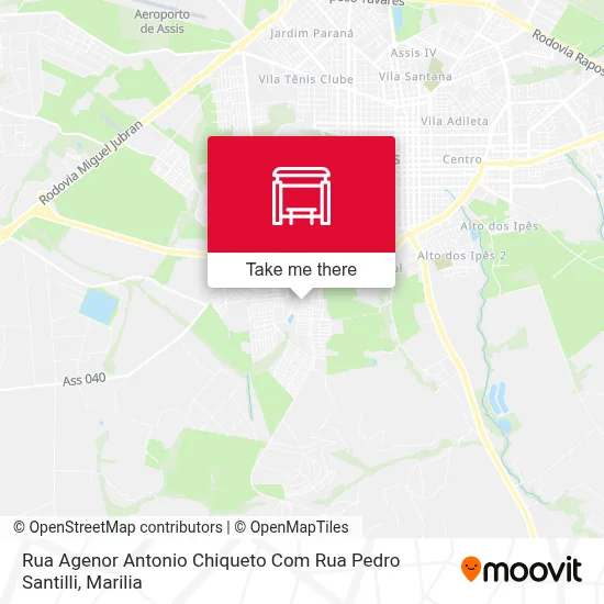 Rua Agenor Antonio Chiqueto Com Rua Pedro Santilli map