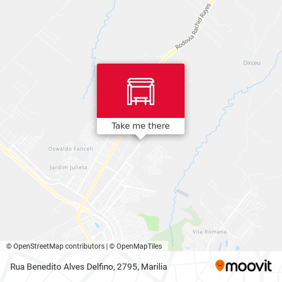 Mapa Rua Benedito Alves Delfino, 2795