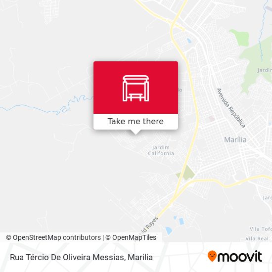 Mapa Rua Tércio De Oliveira Messias