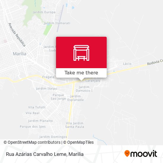 Mapa Rua Azárias Carvalho Leme