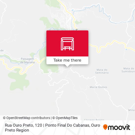 Mapa Rua Ouro Preto, 120 | Ponto Final Do Cabanas