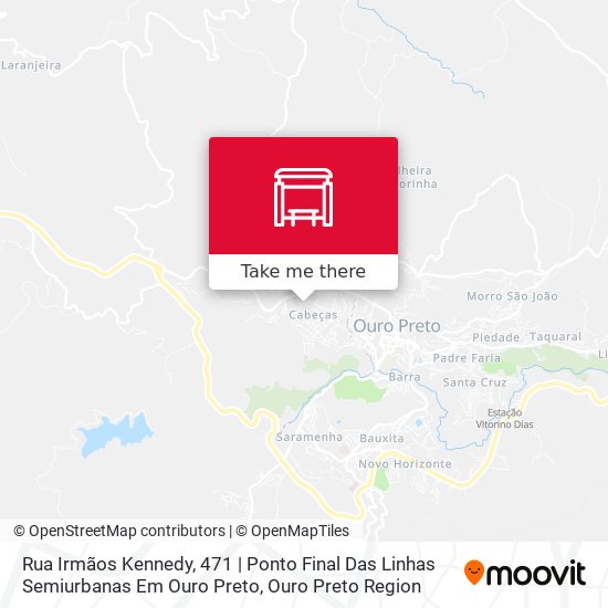 Rua Irmãos Kennedy, 471 | Ponto Final Das Linhas Semiurbanas Em Ouro Preto map