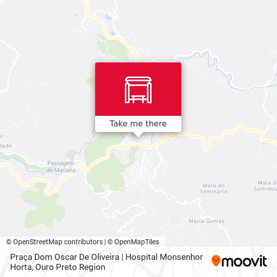 Mapa Praça Dom Oscar De Oliveira | Hospital Monsenhor Horta