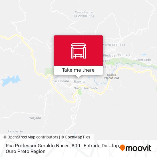 Rua Professor Geraldo Nunes, 800 | Entrada Da Ufop map