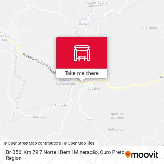 Br-356, Km 79,7 Norte | Bemil Mineração map