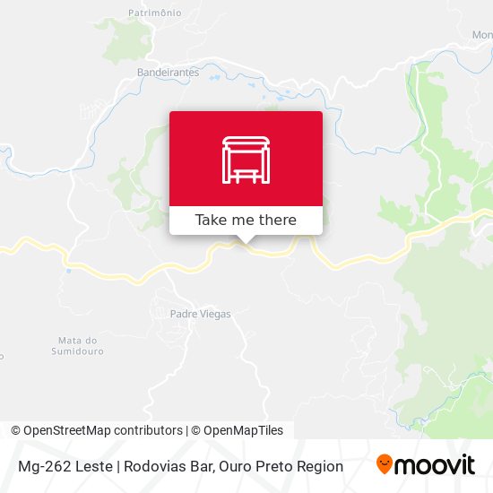 Mapa Mg-262 Leste | Rodovias Bar