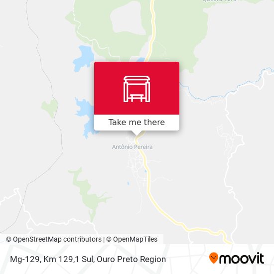 Mg-129, Km 129,1 Sul map