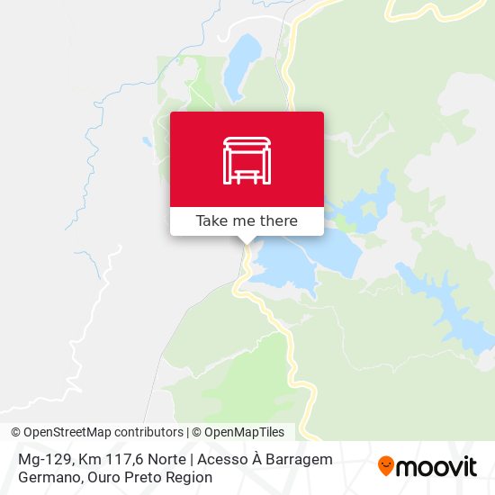 Mg-129, Km 117,6 Norte | Acesso À Barragem Germano map