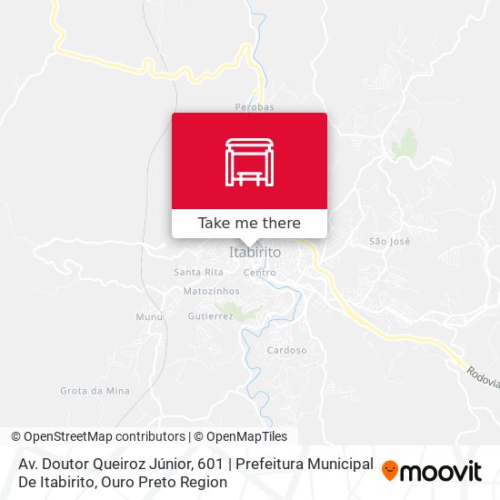 Mapa Av. Doutor Queiroz Júnior, 601 | Prefeitura Municipal De Itabirito