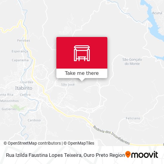 Mapa Rua Izilda Faustina Lopes Teixeira