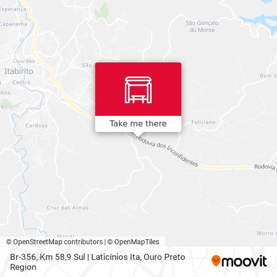 Br-356, Km 58,9 Sul | Laticínios Ita map