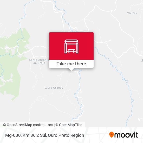 Mg-030, Km 86,2 Sul map