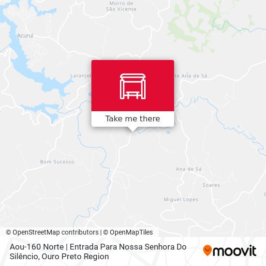 Aou-160 Norte | Entrada Para Nossa Senhora Do Silêncio map