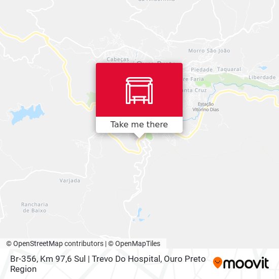 Mapa Br-356, Km 97,6 Sul | Trevo Do Hospital