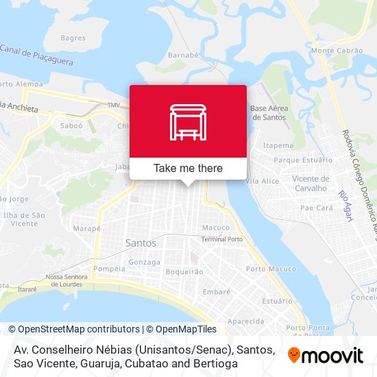 Av. Conselheiro Nébias (Unisantos / Senac) map