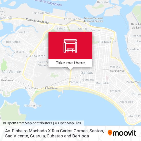 Mapa Av. Pinheiro Machado X Rua Carlos Gomes