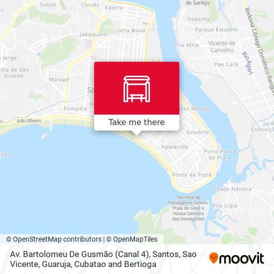 Mapa Av. Bartolomeu De Gusmão (Canal 4)