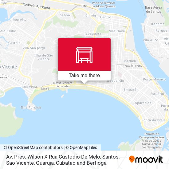 Mapa Av. Pres. Wilson X Rua Custódio De Melo