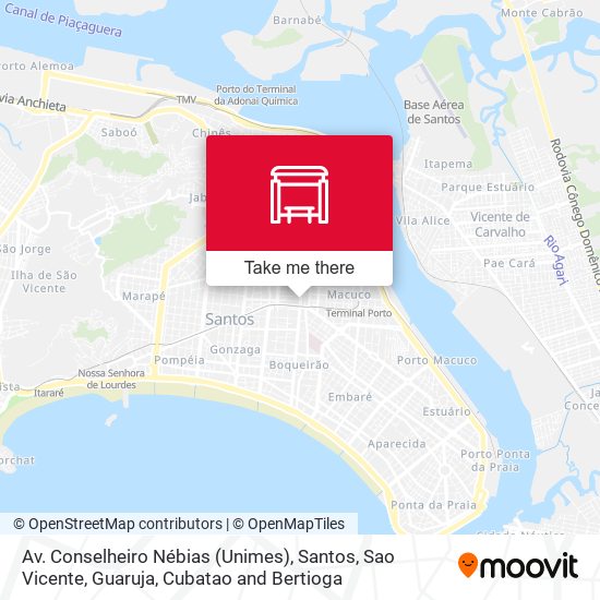Av. Conselheiro Nébias (Unimes) map