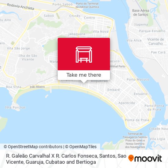R. Galeão Carvalhal X R. Carlos Fonseca map