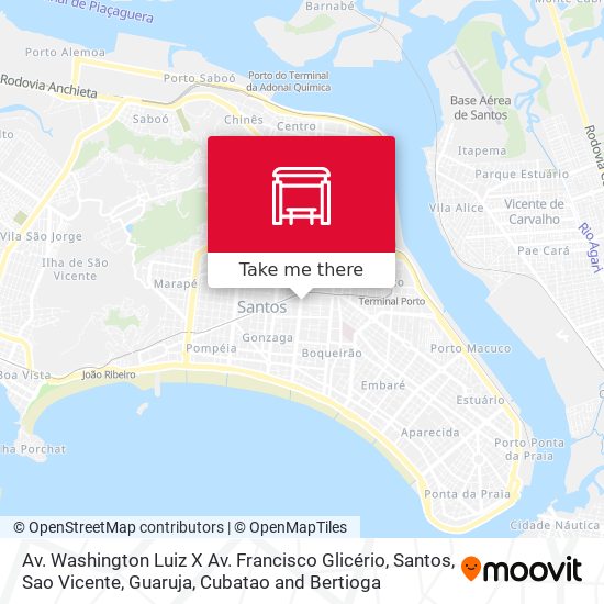 Av. Washington Luiz X Av. Francisco Glicério map