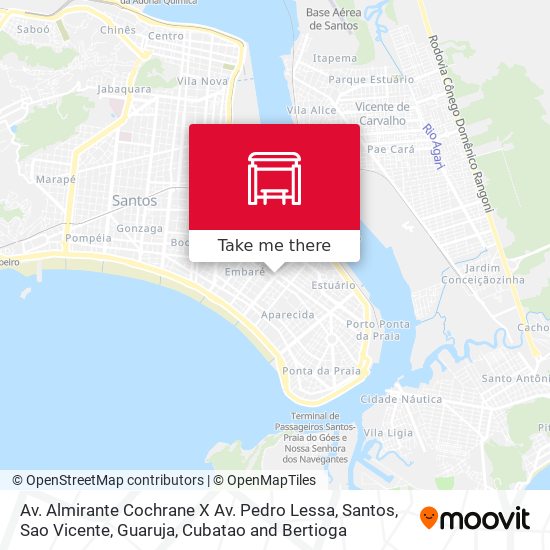 Av. Almirante Cochrane X Av. Pedro Lessa map