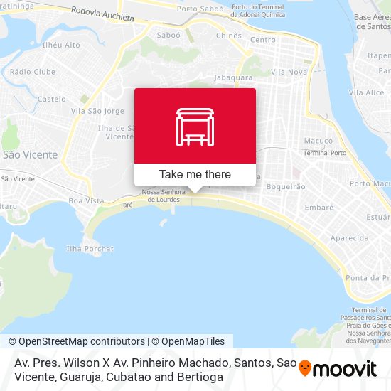 Av. Pres. Wilson X Av. Pinheiro Machado map