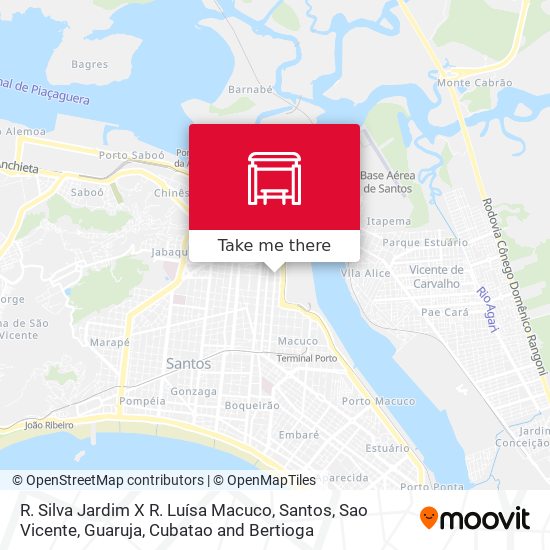 R. Silva Jardim X R. Luísa Macuco map