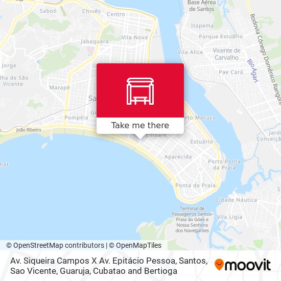 Av. Siqueira Campos X Av. Epitácio Pessoa map