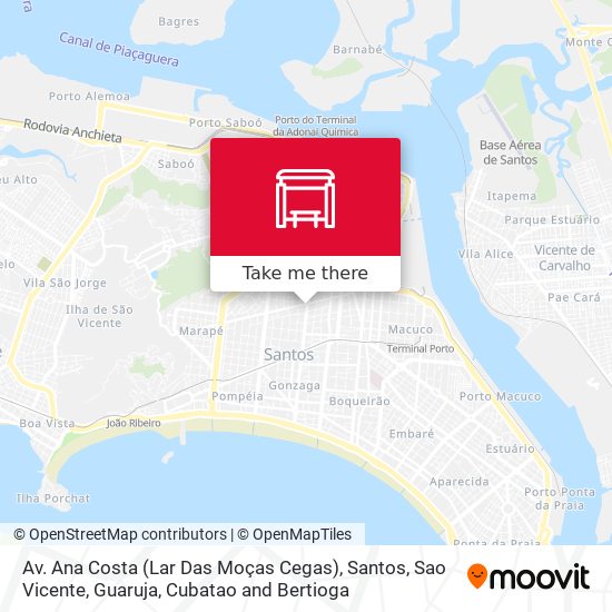 Av. Ana Costa (Lar Das Moças Cegas) map
