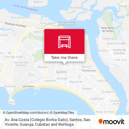 Av. Ana Costa (Colégio Borba Gato) map