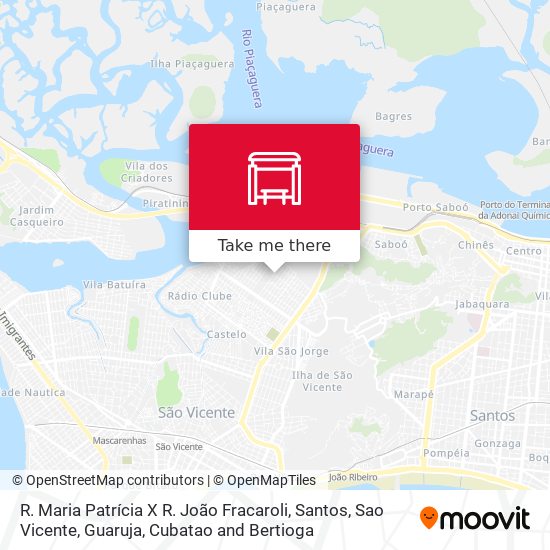 R. Maria Patrícia X R. João Fracaroli map