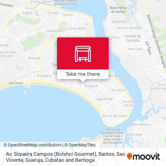 Av. Siqueira Campos (Bolshoi Gourmet) map