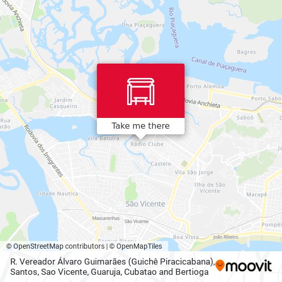 R. Vereador Álvaro Guimarães (Guichê Piracicabana) map