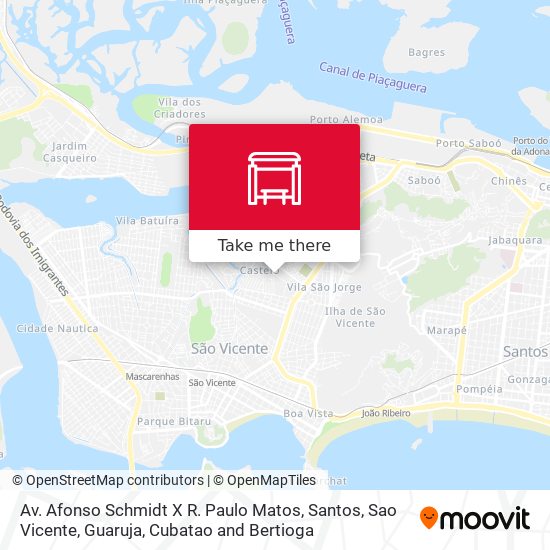 Av. Afonso Schmidt X R. Paulo Matos map
