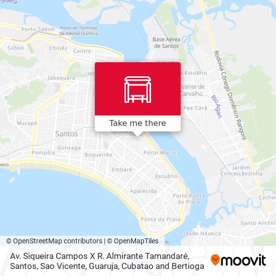 Mapa Av. Siqueira Campos X R. Almirante Tamandaré