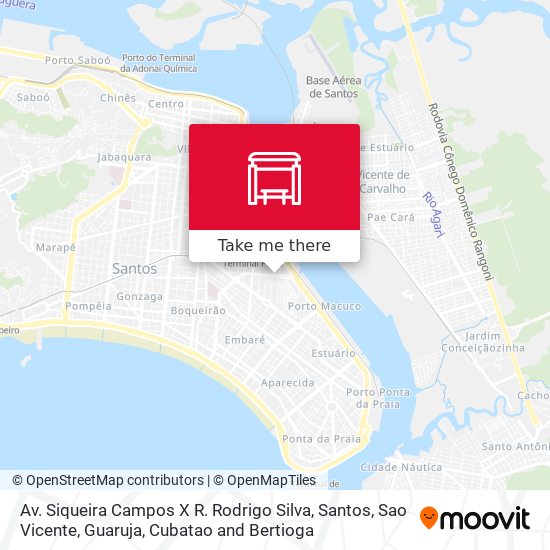 Av. Siqueira Campos X R. Rodrigo Silva map