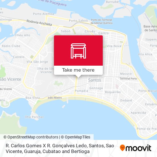 R. Carlos Gomes X R. Gonçalves Ledo map