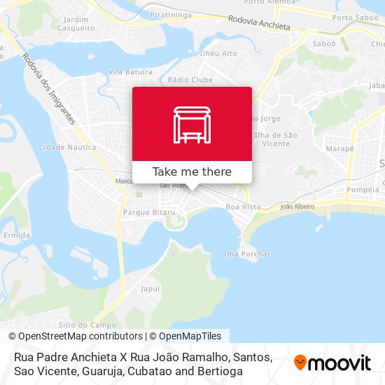 Rua Padre Anchieta X Rua João Ramalho map