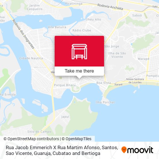 Rua Jacob Emmerich X Rua Martim Afonso map