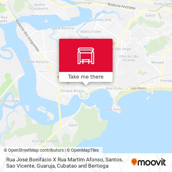 Rua José Bonifácio X Rua Martim Afonso map