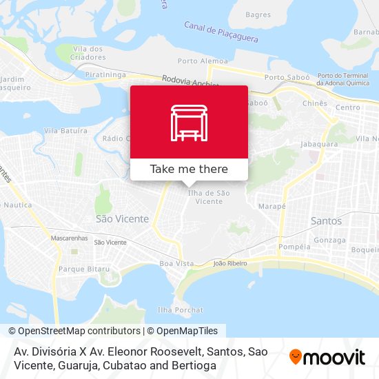 Av. Divisória X Av. Eleonor Roosevelt map