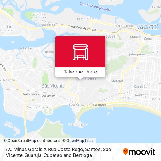 Mapa Av. Minas Gerais X Rua Costa Rego