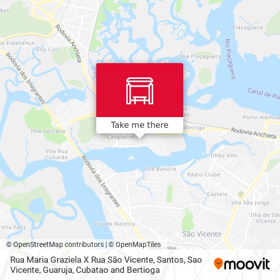 Rua Maria Graziela X Rua São Vicente map