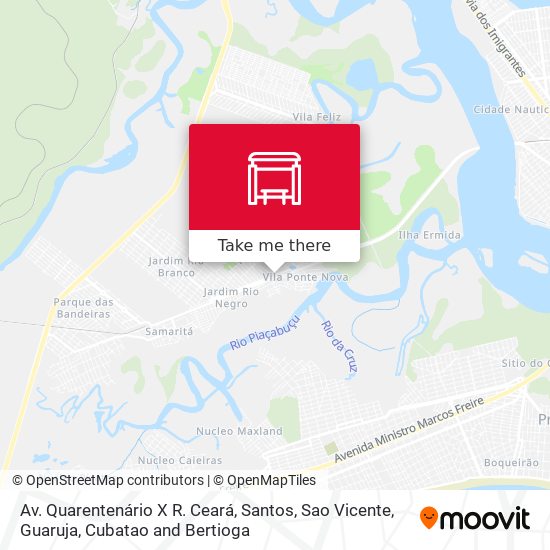 Av. Quarentenário X R. Ceará map